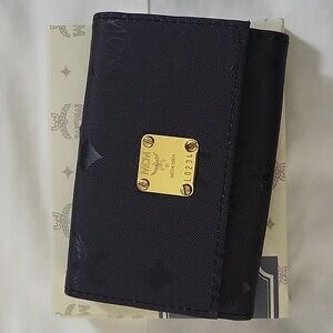 Black MCM Monogrammed Key Holder